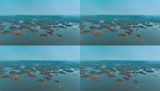 航拍重庆长寿湖高清在线视频素材下载