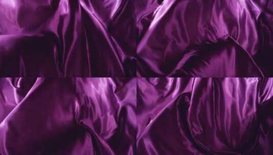 紫色系丝绸织物飘动 (7)高清在线视频素材下载
