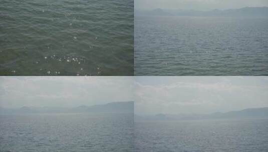 波光粼粼水天一色雾蒙蒙上摇风景视频素材高清在线视频素材下载