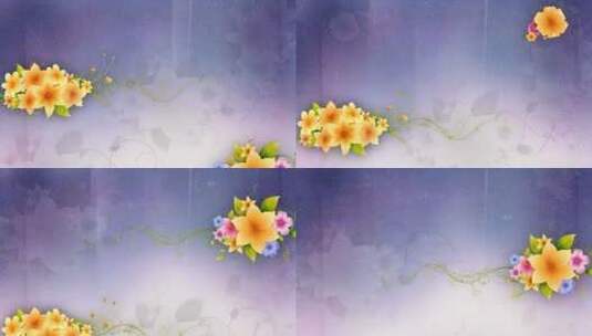 花朵藤蔓漂浮高清在线视频素材下载