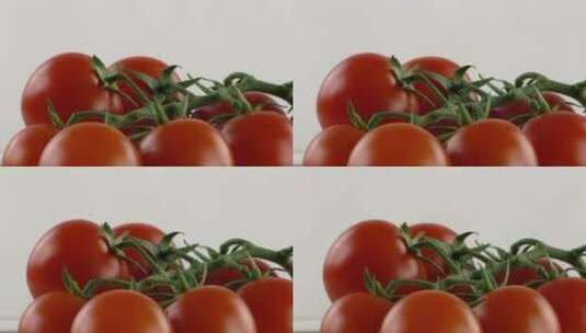 红色西红柿在白色背景高清在线视频素材下载