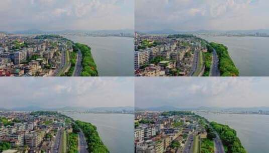 潮州城市天际线航拍高清在线视频素材下载