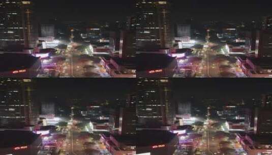航拍江苏南京城市夜景高清在线视频素材下载