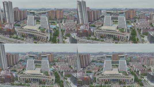 湖北省出版城，平视环绕镜头高清在线视频素材下载