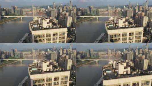 重庆千厮门大桥高清在线视频素材下载