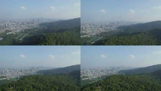 广州蓝天白云白云山森林公园城市高清在线视频素材下载