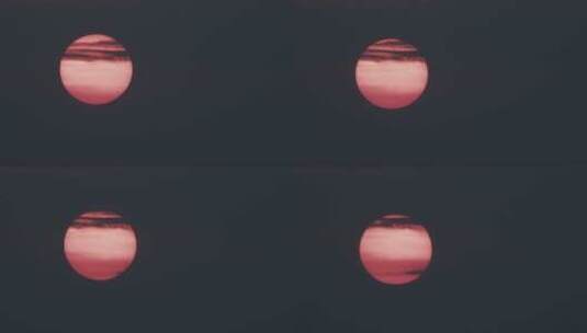 太阳日落日出特写，太阳穿过云层空镜头高清在线视频素材下载