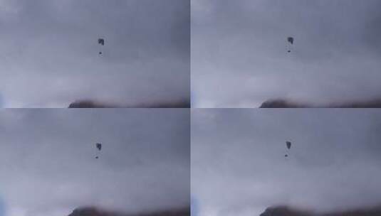 空中的滑翔伞高清在线视频素材下载