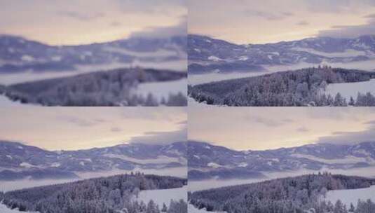 冬季山林景观高清在线视频素材下载