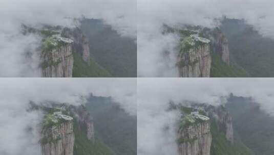 航拍浙江台州神仙居景区云海群山高清在线视频素材下载