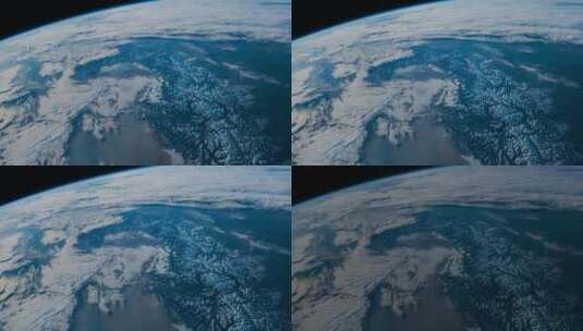寒冷地球背景太空视角南极高清在线视频素材下载