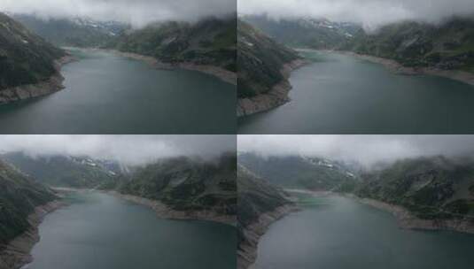 航拍湖泊得自然景观高清在线视频素材下载