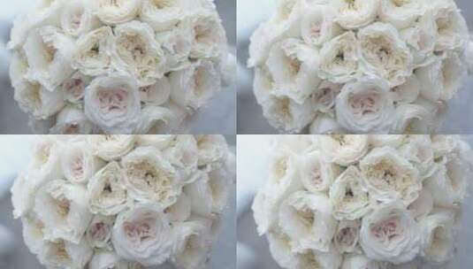 一束白色美丽的鲜花高清在线视频素材下载