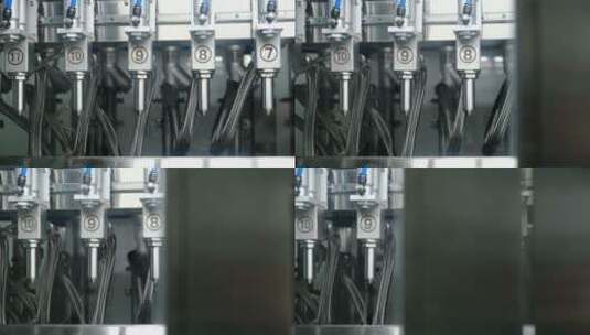 食用油自动灌装生产线色拉油生产线高清在线视频素材下载