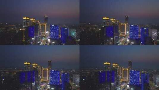 杭州城西未来科技城夜景4高清在线视频素材下载
