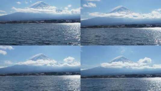 延时富士山与湖泊高清在线视频素材下载