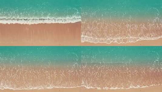 4K航拍浪花拍打在沙滩上高清在线视频素材下载