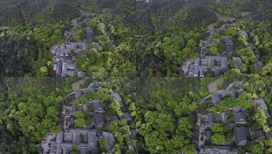 航拍天台山国清寺视频高清在线视频素材下载