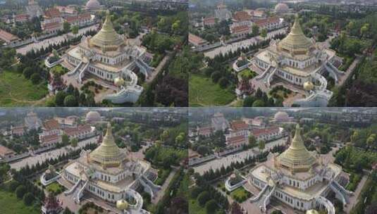 河南洛阳白马寺航拍8高清在线视频素材下载