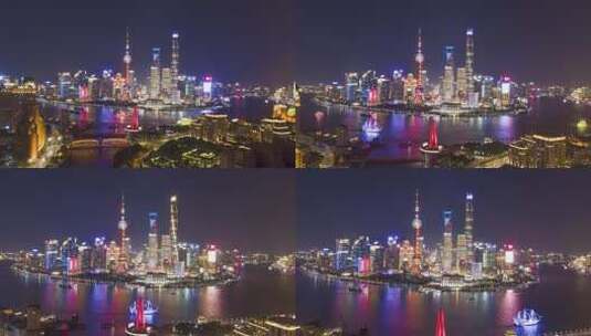 上海夜景航拍灯光高清在线视频素材下载