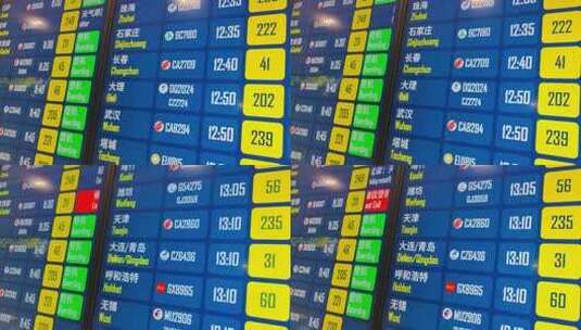 四川成都天府国际机场航站楼交通信息提示牌高清在线视频素材下载