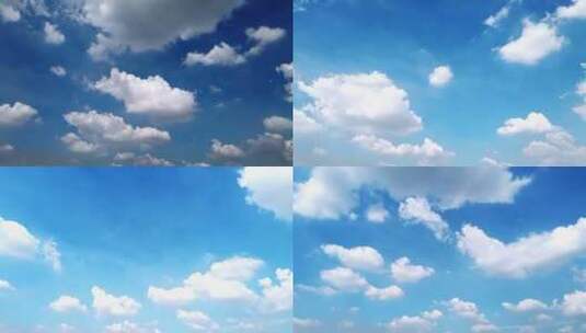 白色蓬松的云和蓝天延时拍摄，背景和图形持续时间很长高清在线视频素材下载