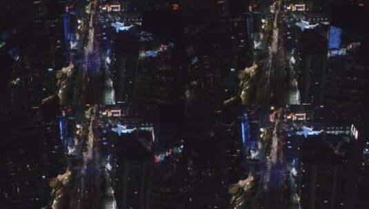 广州天河区太古汇周边夜景交通高清在线视频素材下载