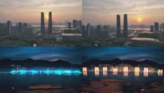 杭州宣传片2024年杭州地标合集高清在线视频素材下载