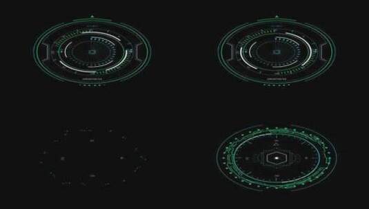 科技HUD圆形设计未来屏幕合成素材高清在线视频素材下载