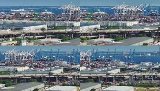 港口 集装箱素材高清在线视频素材下载