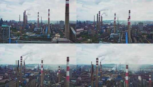 柳州钢铁集团钢化厂航拍高清在线视频素材下载