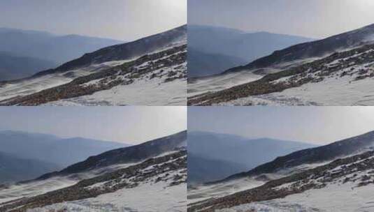 云南迪庆哈巴雪山的大风气候高清在线视频素材下载