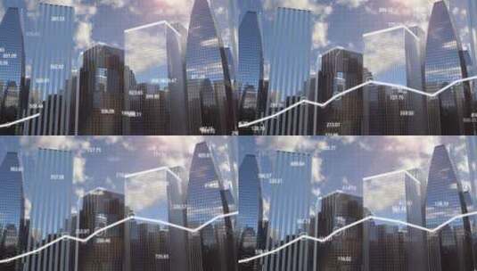 摩天大楼 数据 智慧城市 科技城市高清在线视频素材下载