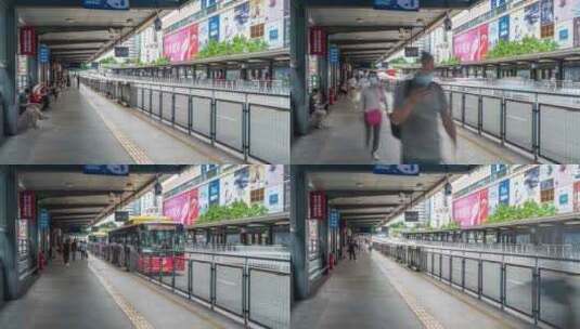 广州_BRT站台_交通出行_延时摄影高清在线视频素材下载