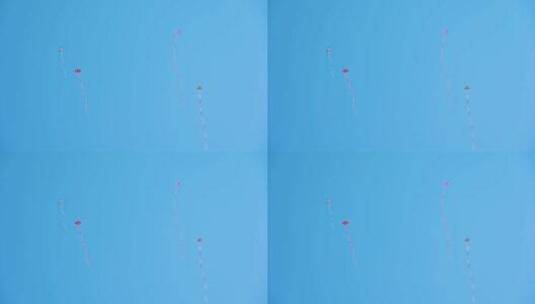 蓝天下飞翔的风筝高清在线视频素材下载