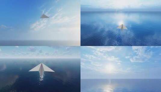 纸飞机飞过 梦想未来 奋斗励志高清在线视频素材下载