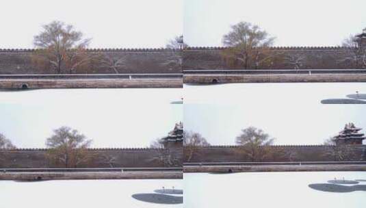 北京故宫角楼的自然风光高清在线视频素材下载