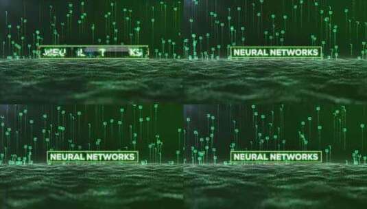 矩阵二进制码和神经网络字4K高清在线视频素材下载