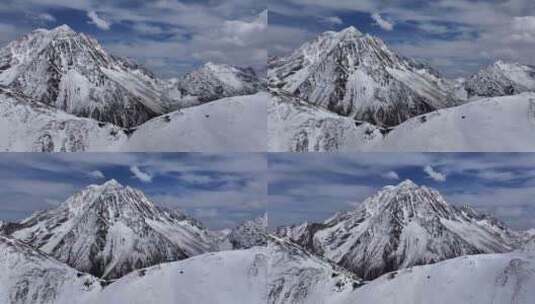 川西雅拉雪山航拍高清在线视频素材下载