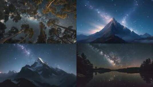 企业宣传片星空银河系延时摄影高清在线视频素材下载
