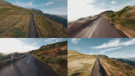 【4K】公路穿梭飞驰高清在线视频素材下载