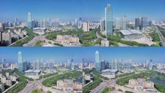 广东惠州中心宝龙广场会展中心航拍高清在线视频素材下载