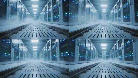 企业年会开场未来科技数据中心隧道视频高清在线视频素材下载