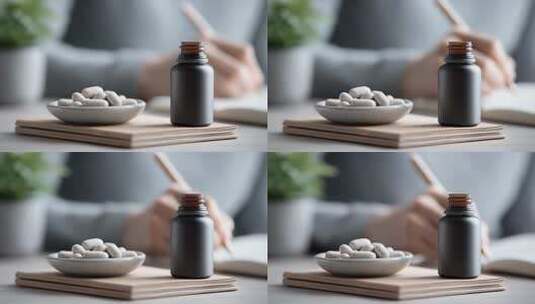 健康生活方式：营养补充剂与个人健康管理高清在线视频素材下载