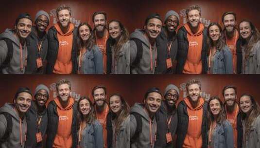 活力团队合影展现企业积极向上精神高清在线视频素材下载