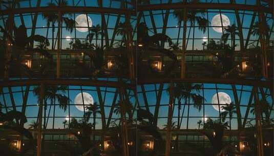 中秋节窗外月亮唯美意境视频高清在线视频素材下载