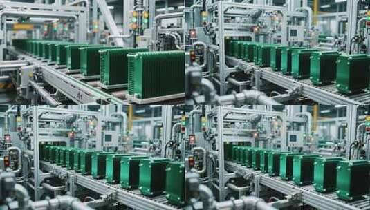 工厂自动化生产线场景高清在线视频素材下载