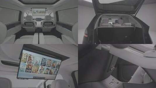 【4K】国产新能源汽车高端科技内饰展示高清在线视频素材下载