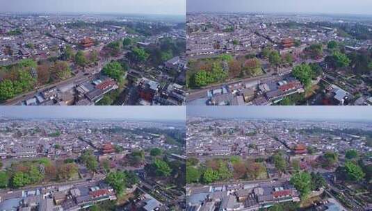 4K航拍云南大理古城城市全景风光高清在线视频素材下载