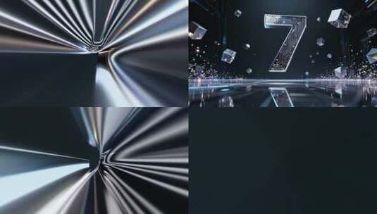 金属数字科技感震撼倒计时高清AE视频素材下载